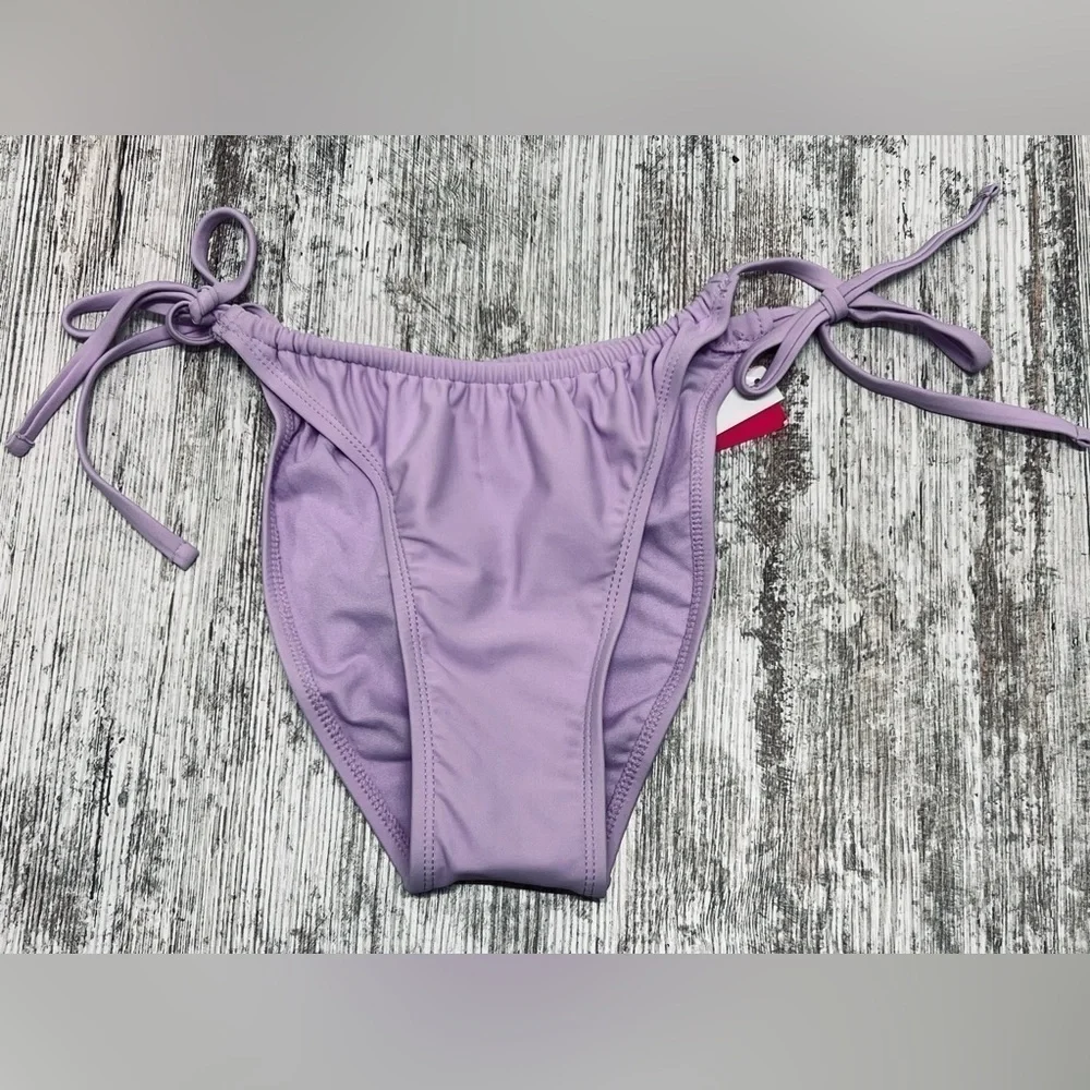 Xhilaration - Junior - Shirred Side-Tie High Leg Scoop Bikini Bottom - L